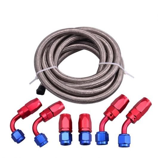 AN8-8AN ステンレス スチール オイル フューエル ホース ライン 3M オイル クーラー キット ストレート 45度 カーブ ホース エンド アダプター レッド ブルー AL-LL-0418 ALの通販は