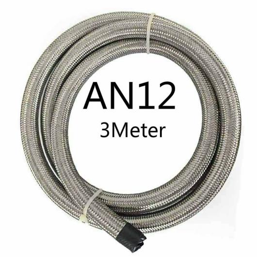 3m AN4-AN12 オイル フューエル ホース ステンレス スチール ダブル 編み込み レーシング ホース ライン パイプ ユニバーサル オイル クーラー ホース チューブ AN12 AL-LL-0643 AL