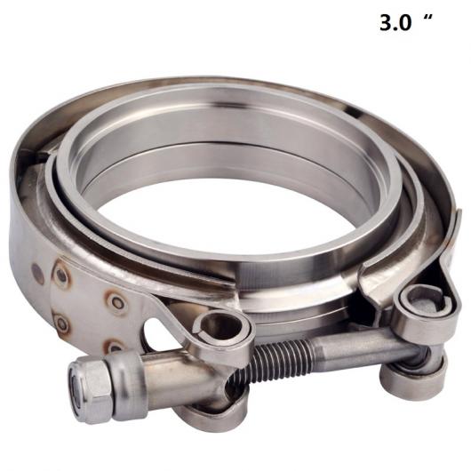 304 ステンレス スチール エキゾースト V バンド クランプ オス メス フランジ キット 3.0インチ AL-LL-0873 ALの通販はその他カー用品