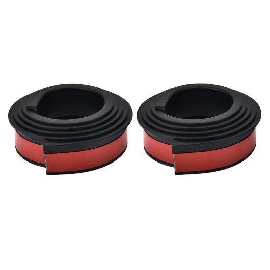 ユニバーサル 2ピース 4ピース 1.5MX3.8CM ラバー ホイール アーチ 保護 ホイール 保護 ホイール ステッカー 2ピース ブラック AL-LL-1029 AL