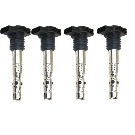 06B 905 115 R 4ピース イグニッション コイル 適用: VW フォルクスワーゲン/VOLKSWAGEN ジェッタ MK4 ボーラ ゴルフ MK4 パサート B5 ビートル アウディ/AUDI A4 A6 TT 1.8T UF521 4ピース AL-LL-5074 AL
