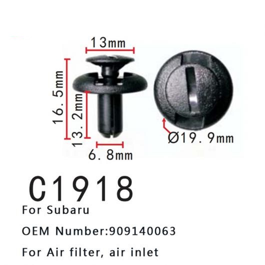 AL バックル 適用: スバル 909140063 エア フィルター クリップ 吸気口 クランプ 20ピース AL-MM-0625