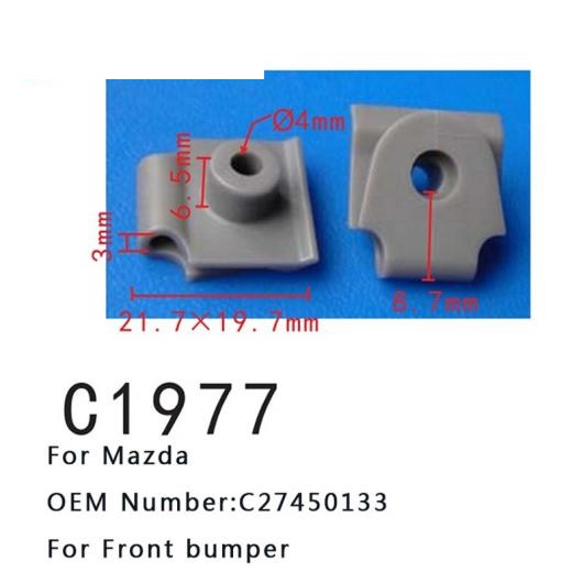 オート ファスナー 適用: マツダ CX-3 CX-5 CX-9 フロント バンパー クリップ パネル クランプ C27450133 100ピース AL-MM-0642 AL 9,818円