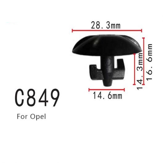 適用: オペル/OPEL クリップ ポジショナー ファスナー オート 50ピース AL-MM-0682 ALの通販は
