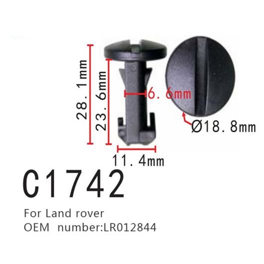インテリア アクセサリー ファスナー LR012844 適用: ランド ローバー フロント リア バンパー クリップ 100ピース AL-MM-0684 AL