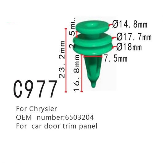 オート バックル ポジショナー 6503204 適用: クライスラー/CHRYSLER ドア トリム パネル クリップ 50ピース AL-MM-0817 AL