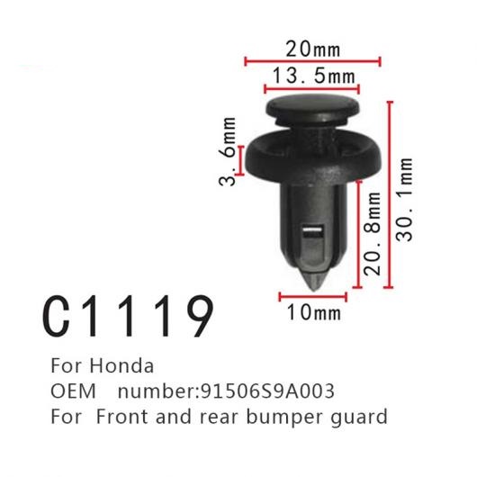AL ファスナー クリップ 適用: ホンダ アコード シビック CR-V アキュラ/ACURA MDX RDX TSX 91506S9A003 フロント リア バンパー ガード ファスナー ポジショニング 20ピース AL-MM-0825の通販は 5,660円