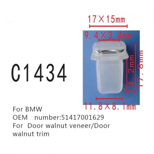 AL ドア WALNUT トリム ファスナー インテリア バックル 適用: BMW 5 E39 528i 530i 540i E38 730i 51417001629 20ピース AL-MM-0856 6,490円