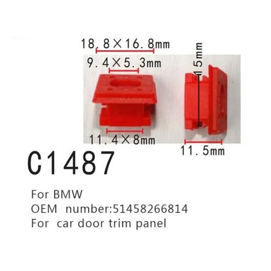 ファスナー ポジショナー バックル 適用: BMW E46 E65 E66 E67 X3 E83 LCi 323i 328i 323Ci 51458266814 ドア トリム パネル クランプ 100ピース AL-MM-0859 ALの通販は