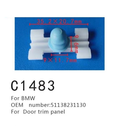 AL インテリア ファスナー ホールディング ブラケット 適用: BMW 3 E46 51138231130 ドア トリム パネル ポジショニング バックル 20ピース AL-MM-0861