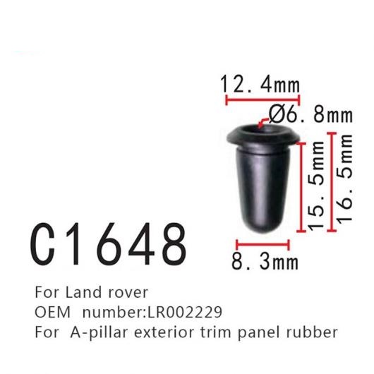 AL バックル クリップ LR002229 適用: ランド ローバー Aピラー エクステリア トリム パネル ラバー スリーブ セルフ タッピング スクリュー 20ピース AL-MM-0903