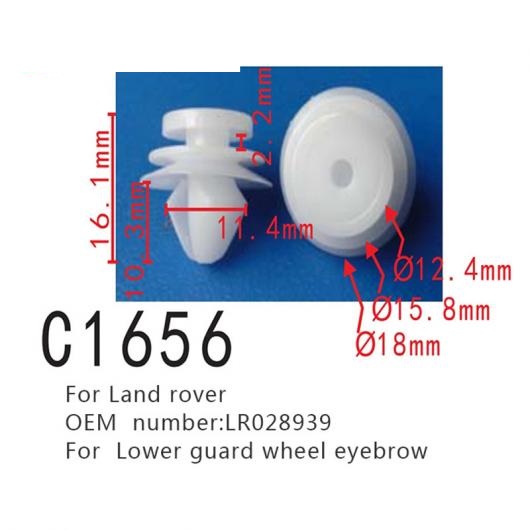 バックル クリップ LR028939 適用: ランド ローバー ロワー ガード ホイール アイブロー ポジショナー スクリュー 20ピース AL-MM-0906 ALの通販は