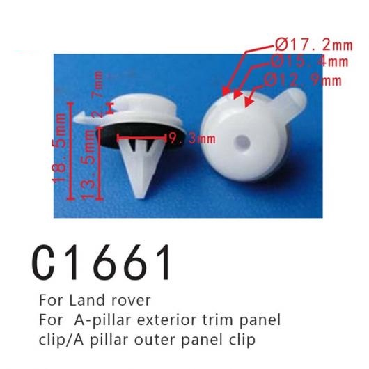 適用: ランド ローバー Aピラー エクステリア トリム パネル クリップ A ピラー アウター パネル ポジショニング バックル 100ピース AL-MM-0908 ALの通販は 15,860円