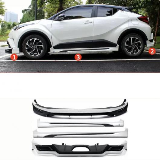 ABS ペイント フロント リア バンパー ディフューザー スキッド プロテクター ガード プレート バンパー カバー トリム 適用: トヨタ CHR C-HR 2018 2019 タイプ001 AL-MM-1945 AL
