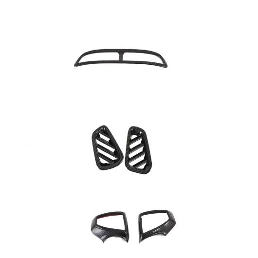 適用: ヒュンダイ/現代/HYUNDAI ツーソン 2019 2020 ABS カーボンファイバー インテリア フロント エアコン 吹き出し口 カバー トリム モの通販は