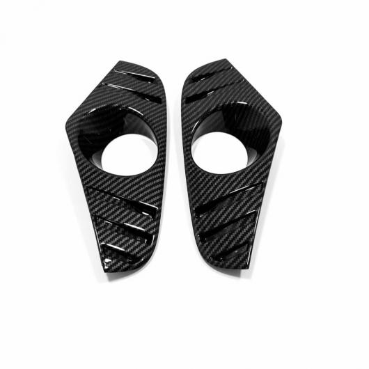 適用: トヨタ RAV4 RAV 4 2019 2020 カーボンファイバー フロント フォグライト フォグライト ランプ アイリッド アイブロー カバー トリム カーボン ファイバー1 AL-MM-3535 AL