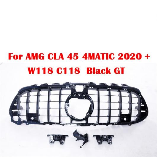 ミドル グリル 適用: メルセデス・ベンツ AMG CLA 45 4マチック W118 C118 2020 GT ABS プラスチック フロント バンパー グリル センター グリル ブラック GT AL-MM-3778 AL