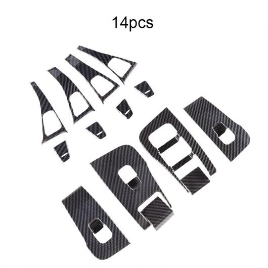 14ピース ABS インナー ドア アームレスト ウインドウ リフト ボタン カバー キット トリム 適用: テスラ/TESLA モデル 3 2018 2019 14ピース AL-MM-4840 ALの通販は 19,008円