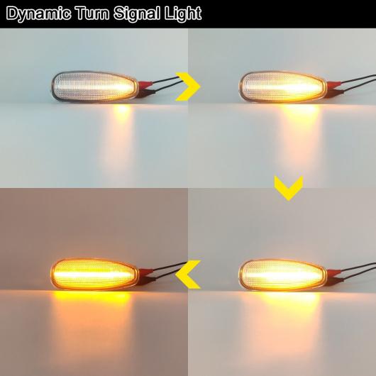 クリア レンズ LED サイドマーカー ライト ダイナミック アンバー ターンシグナルランプ 適用: ヒュンダイ/現代/HYUNDAI I30 アゼーラ エラントラ 起亜 プロ シード リオ III ハッチバック クリア AL-MM-5502 AL