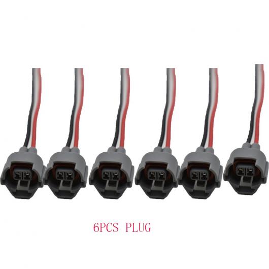 6ピース フューエル インジェクター 適用: 三菱 モンテロ スポーツ 3.0L 6G72 1998-2003 MD332733 195500-3170 プラグ×6 AL-MM-6339 AL