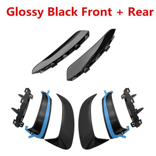 光沢ブラック/カーボンファイバー 適用: メルセデス A クラス W177 AMG ハッチバック A180 A200 A220 A250 A35 フロント リア バンパー スプリッタ フェンダー 光沢ブラック コンボ AL-MM-7847 AL