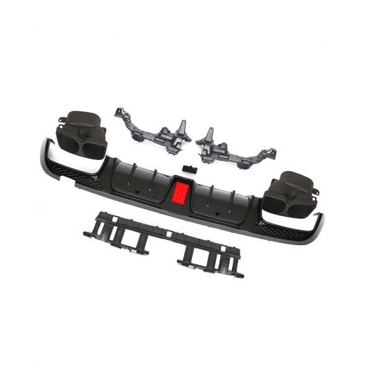ABS リア バンパー ディフューザー リップ スポイラー エキゾースト チップ 適用: メルセデス・ベンツ Cクラス W205 C200 C250 C300 C350 C400 C43 C63 AMG S 2014UP カーボン ファイバー AL-MM-7862 AL