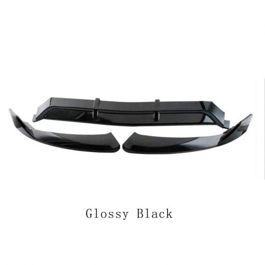 3ピース フロント バンパー スプリッタ リップ スポイラー ディフューザー ガード 保護 カバー トリム 適用: メルセデス W205 2015-2019 光沢ブラック AL-MM-7933 AL