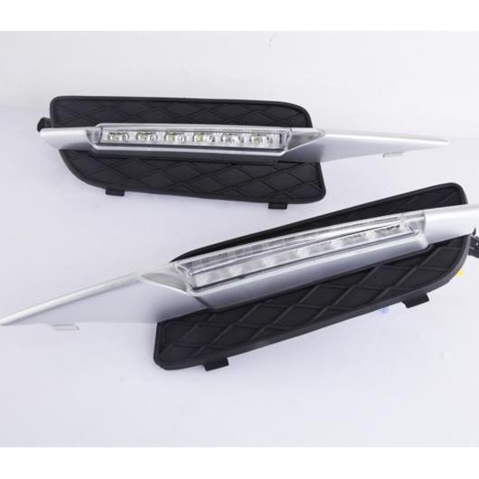 2ピース DRL 適用: BMW X5 E70 2007 2008 2009 2010 デイタイム ランニング ライト デイライト LED フォグ ヘッド ランプ ライト カバー ベーキング ペイント モデル AL-MM-8728 AL