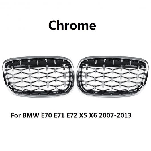 1ペア ひし形 スタイル グリル フロント メッシュ レーシング 適用: BMW E70 E71 E72 X5 X6 2007-2013 クローム AL-NN-1001 ALの通販は 28,340円