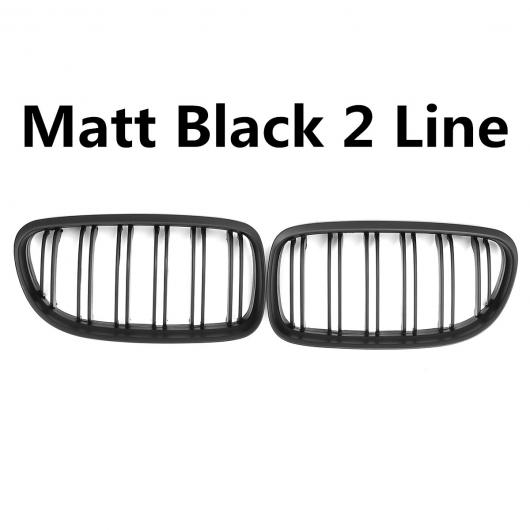 1ペア ダブル ライン 2スラット フロント グリル レーシング 適用: BMW E90 E91 2009 2010 2011 2012 2013 マット ブラック AL-NN-1003 AL