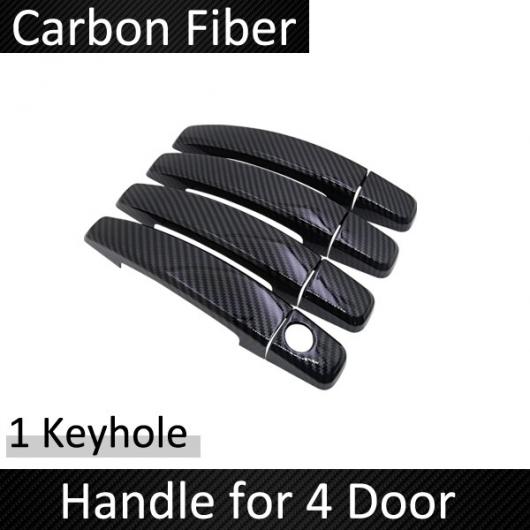 光沢ブラック カーボンファイバー ドア ハンドル カバー 適用: シボレー/CHEVROLET トレイルブレイザー MUX 2012〜2019 ステッカー 2013 2014 2015 2016 ハンドル 4ドア AL-NN-2662 ALの通販は 7,616円