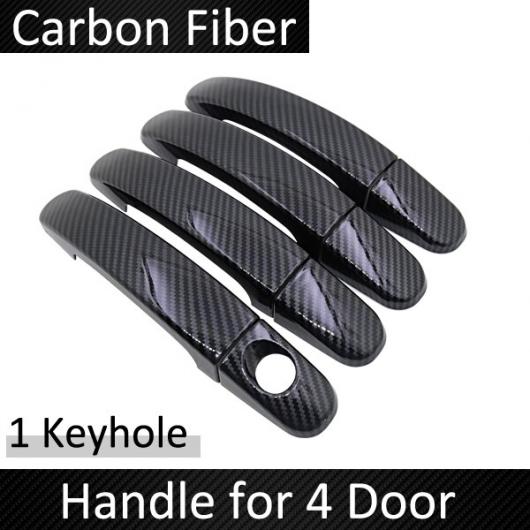光沢ブラック カーボンファイバー ドア ハンドル カバー ドア 適用: フォード/FORD ファルコン FG FGX G6E XR6 XR8 XT 2009〜2016 ステッカー 2010 4ドア 1キーホール AL-NN-2671 AL