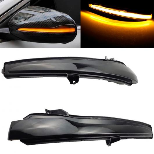 2ピース 適用: メルセデス・ベンツ C E S GLC S205 W205 X253 W213 W222 V クラス W447 LED サイド ウイング ダイナミック ウインカー バックミラー ミラー インジケーター A205-イエロー AL-NN-6106 AL