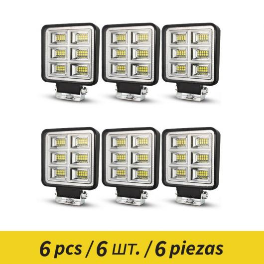 4インチ 144W LED オフロード ワーク バー 24V LED ヘッドライト 12-24V 適用: オート オートバイ トラック ボート トラクター トレーラー オフロード ワーキング ライト 144W 6ピース AL-NN-6134 AL