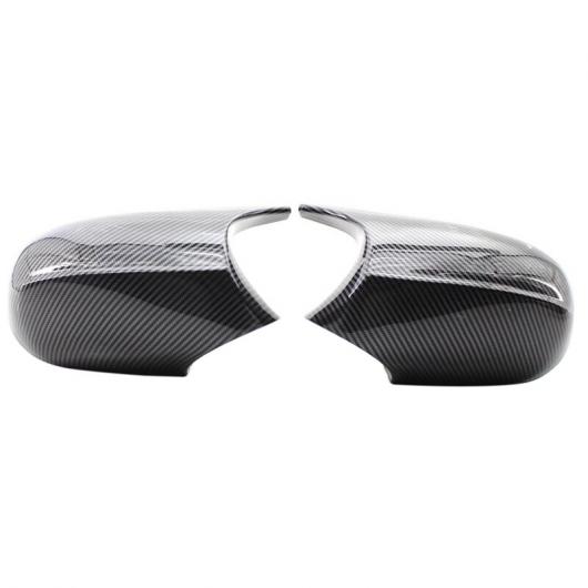 2ピース バックミラー ミラー カバー リア ビュー キャップ トリム 適用: BMW-1/3シリーズ E90 E91 E92 E81 2008-2011 カーボン調 AL-NN-8712 AL