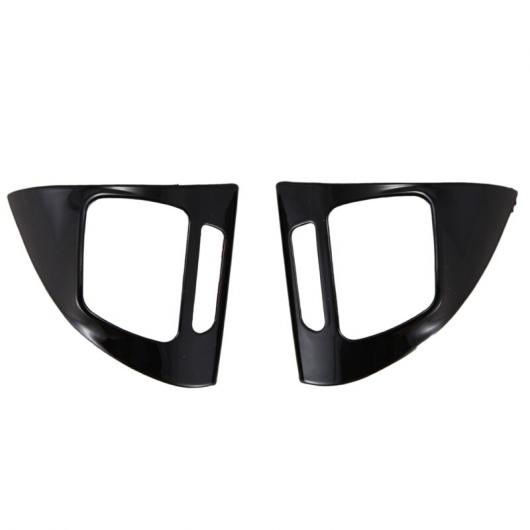ABS ブラック ステアリング ホイール スイッチ ボタン 装飾 カバー トリム 適用: ゴルフ ジェッタ パサート ティグアン CC ブラック AL-NN-9229 AL