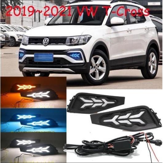 バンパー ヘッドライト 適用: T-クロス デイタイム ライト 2019-2021 DRL LED ヘッドランプ フォグ 1 ホワイト イエロー ブルー VW T クロス 2019-2021 AL-OO-0005 AL 40,086円