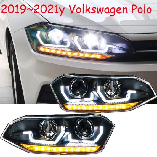 バンパー ヘッドランプ ポロ ヘッドライト 2019-2021 オールインLED/HID キセノン DRL デイタイムランニングライト フォグ モデル2 VW ポロ 2019-2021 HID キセノン バルブ AL-OO-0012 AL