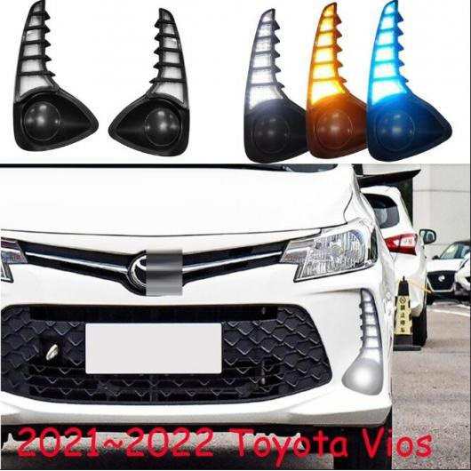 ビデオ ディスプレイ バンパー ヘッドライト ヴィオス デイタイム ライト 2021-2022 DRL LED ヘッドランプ 適用: フォグ ホワイト イエロー ブルー トヨタ ヴィオス 2021-2022 AL-OO-0078 ALの通販は