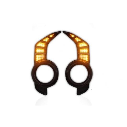 バンパー シティ ヘッドライト フォーランナー デイタイム ライト 2014-2020 LED DRL ヘッドランプ フォグ ホワイト イエロー ターン トヨタ フォーランナー 2014-2020 AL-OO-0128 ALの通販は