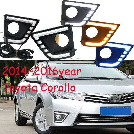バンパー カローラ ヘッドライト 適用: アルティス デイタイム ライト 2014-2015 LED DRL ヘッドランプ フォグ ホワイト イエロー ブルー トヨタ カローラ 2014-2015 オールインLED AL-OO-0147 AL