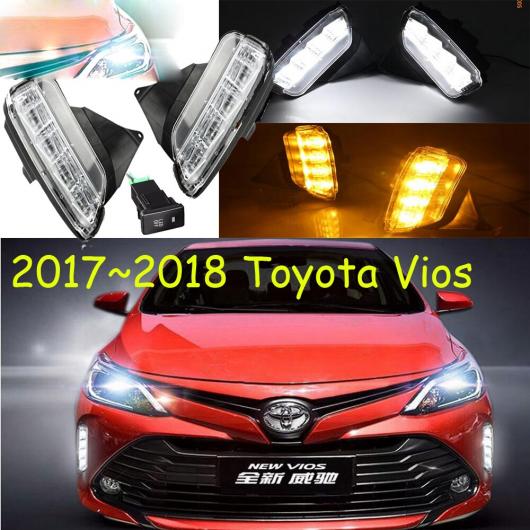バンパー ヘッドライト ヴィオス デイタイム ライト 2017-2019 DRL LED ヘッドランプ 適用: ヘッド ランプ フォグ ホワイト イエロー トヨタ ヴィオス 2017-2019 AL-OO-0192 AL