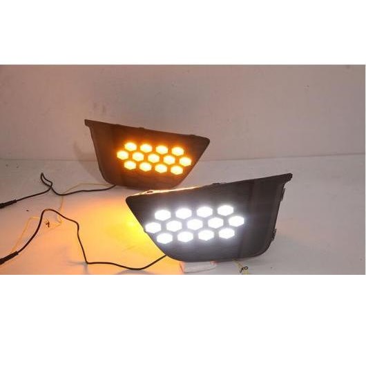 ダイナミック バンパー ヘッドライト 適用: フィット ジャズ デイタイム ライト ソラリス 2014-2016 DRL LED ヘッドランプ フォグ ホワイト イエロー ホンダ フィット 2014-2016 AL-OO-0241 AL 19,739円