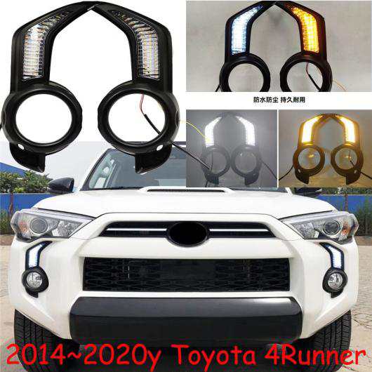 バンパー 4 ランナー ヘッドライト 適用: トヨタ フォーランナー デイタイム ライト 2014-2020 LED DRL ヘッドランプ ホワイト イエロー ターン トヨタ フォーランナー 2014-2020 AL-OO-0245 ALの通販は
