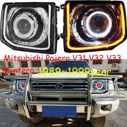 バンパー モンテロ ヘッドランプ 適用: 三菱 パジェロ ヘッドライト V31 V32 V33 1989-1999 DRL デイタイム ライト フォグ モデル1 三菱 パジェロ 2009-2021 V31 V32 V33 AL-OO-0278 AL