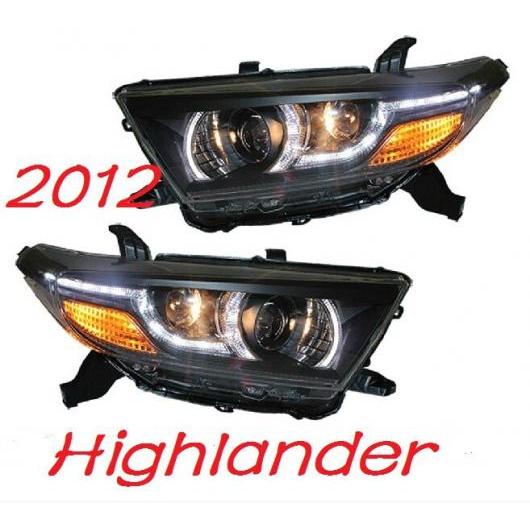クルーガー 2012 2013 2014 2個 バンパー ランプ ヘッド ライト 適用: ハイランダー ヘッドライト HID バルブ LED テールライト DRL ヘッドライト トヨタ ハイランダー 2012-2014 AL-OO-0349 AL