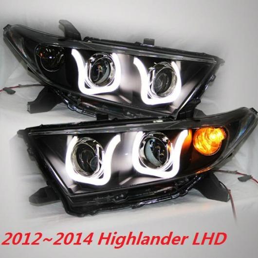 2012 2013 2014 2ピース バンパー ランプ ヘッドランプ 適用: ハイランダー ヘッドライト HID バルブ LED テールライト DRL ヘッドライト トヨタ ハイランダー 2012-2014 AL-OO-0350 ALの通販は 217,373円
