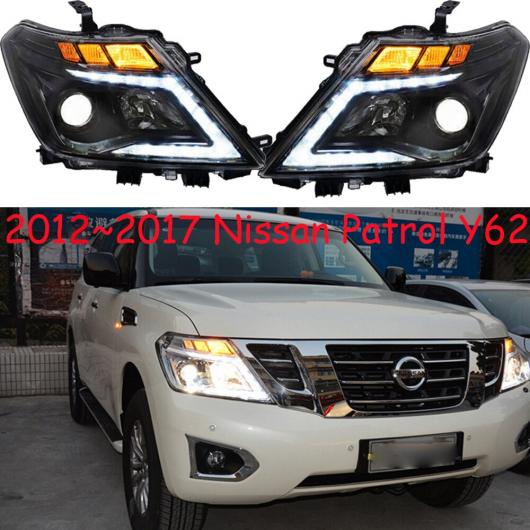 ダイナミック ムービング ヘッド ライト 適用: パトロール ヘッドライト Y62 2012 2013 2014 2015 2016 2017 DRL HI LO HID 2ピース ヘッドライト 日産 パトロール 2012-2017 AL-OO-0391 AL