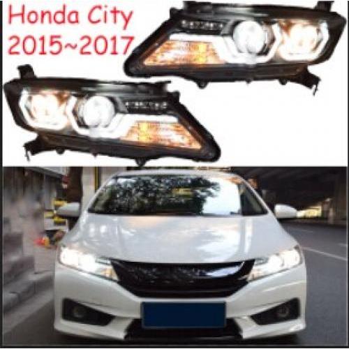 2014 2015 2016 2ピース バンパー ランプ 適用: シティ テールライト ヘッド LED DRL フロント ライト BI-キセノン レンズ キセノン 2ピース ヘッドライト ホンダ シティ 2008-2012 AL-OO-0400 AL