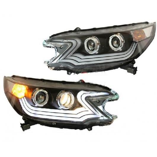 2ピース ヘッドライト 適用: CR-V CRV 2017-2019/2012-2015 ヘッド ランプ LED DRL フロント ライト BI-キセノン レンズ キセノン HID キセノン ヘッドライト ホンダ CRV 2012-2014 AL-OO-0402 AL
